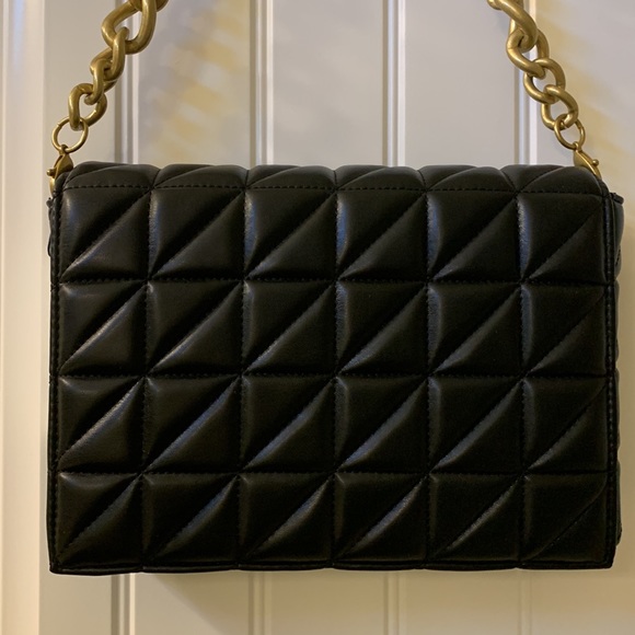 Zara Black Quilt Leather Bag - Picture 3 of 10